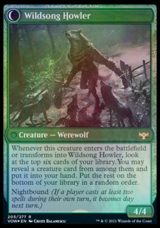Howlpack Piper // Wildsong Howler [Innistrad: Crimson Vow Prerelease Promos] | Good Games North
