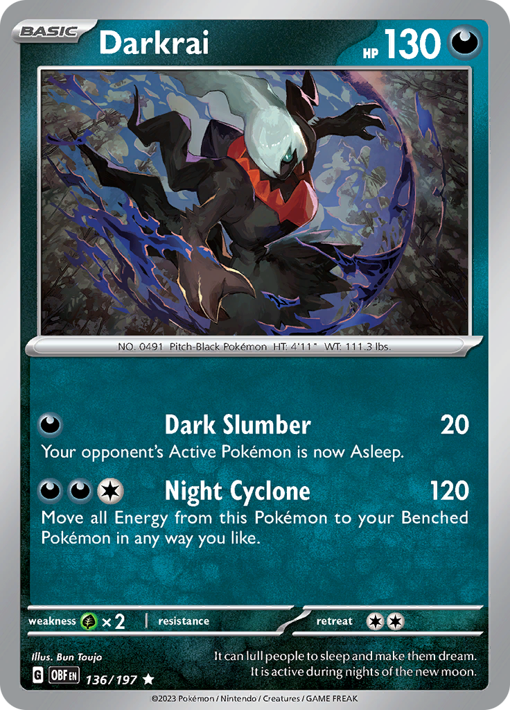 Darkrai (136/197) [Scarlet & Violet: Obsidian Flames] | Good Games North