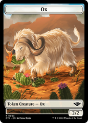 Treasure // Ox Double-Sided Token [Outlaws of Thunder Junction Tokens] | Good Games North