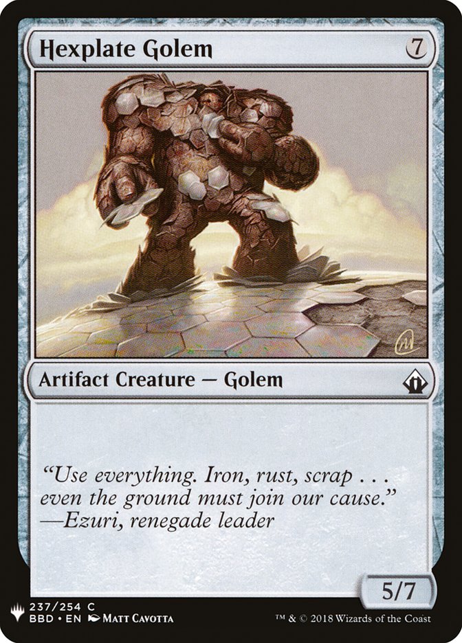 Hexplate Golem [Mystery Booster] | Good Games North