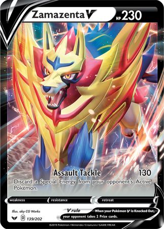 Zamazenta V (139/202) (Jumbo Card) [Sword & Shield: Base Set] | Good Games North