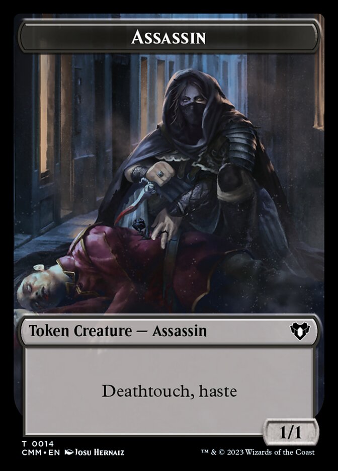 Treasure // Assassin Double-Sided Token [Commander Masters Tokens] | Good Games North