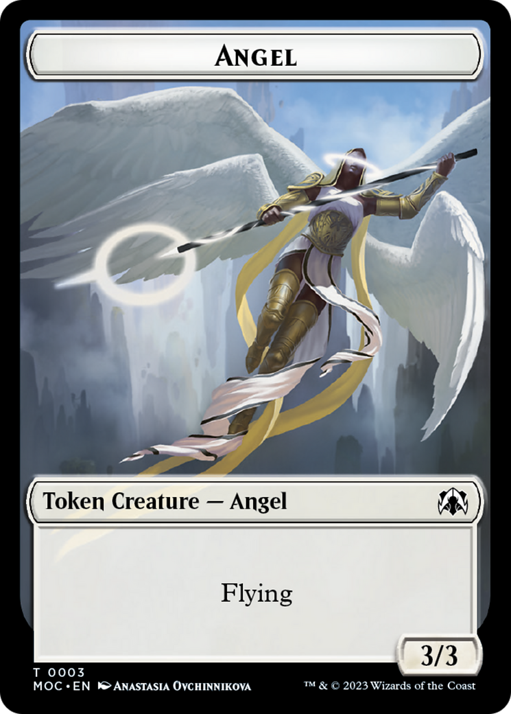 Angel (3) // Demon Double-Sided Token [March of the Machine Commander Tokens] | Good Games North