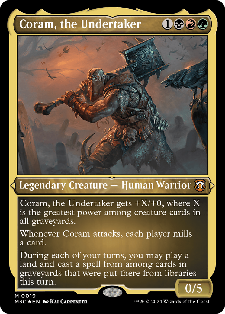 Coram, the Undertaker (Foil Etched) [Modern Horizons 3 Commander] | Good Games North