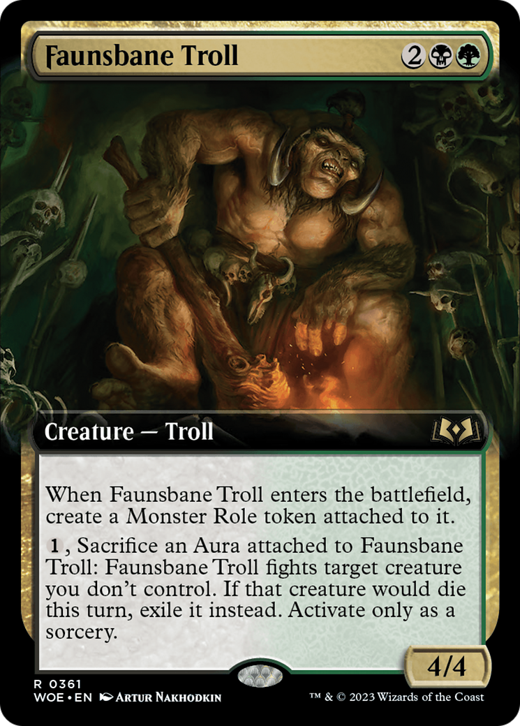 Faunsbane Troll (Extended Art) [Wilds of Eldraine] | Good Games North