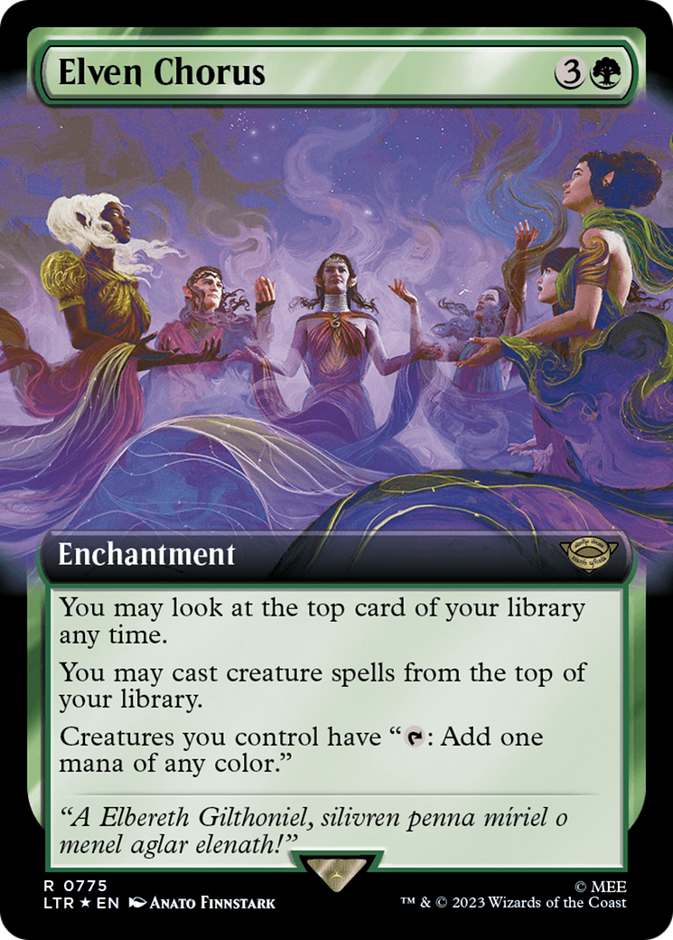 Elven Chorus (Extended Art) (Surge Foil) [The Lord of the Rings: Tales of Middle-Earth] | Good Games North