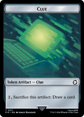 Alien // Clue Double-Sided Token [Fallout Tokens] | Good Games North