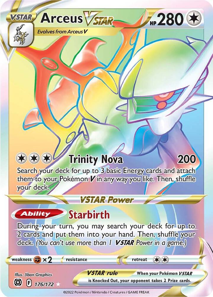 Arceus VSTAR Secret 176/172 (SWSH09: Brilliant Stars)  - Holofoil | Good Games North
