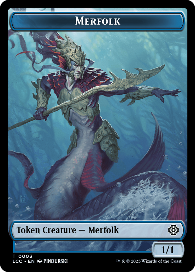 Frog Lizard // Merfolk (0003) Double-Sided Token [The Lost Caverns of Ixalan Commander Tokens] | Good Games North