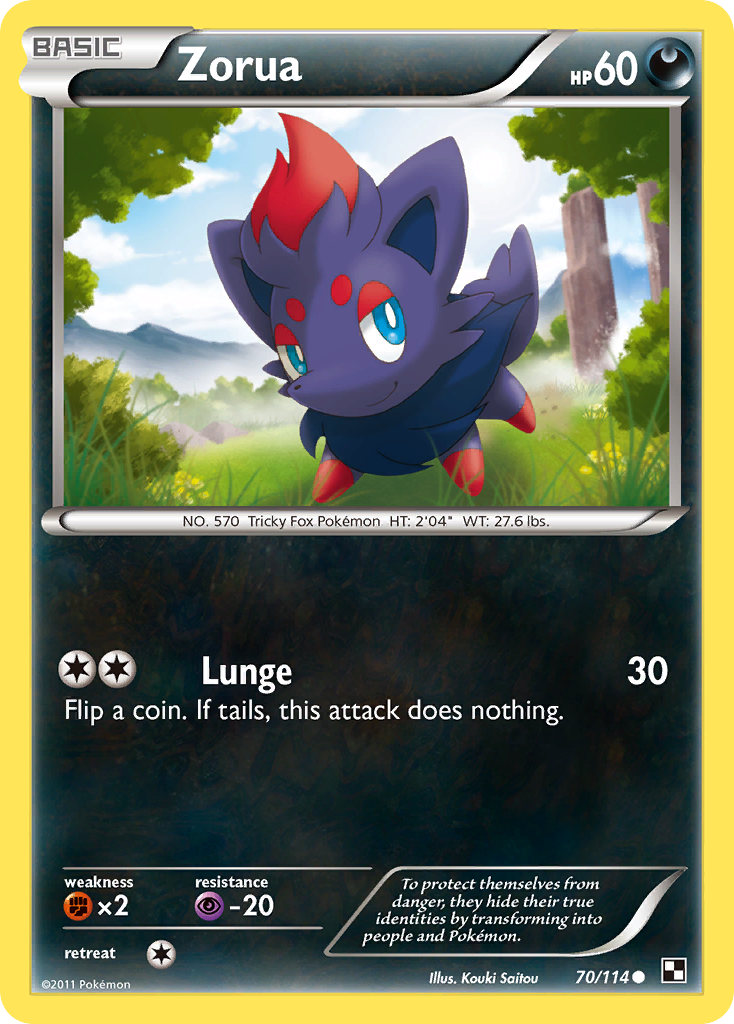 Zorua (70/114) [Black & White: Base Set] | Good Games North