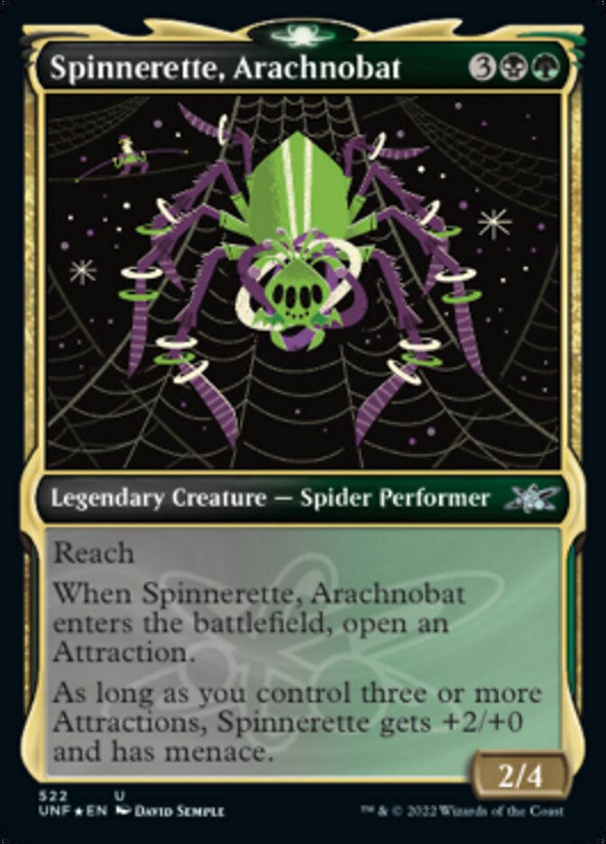 Spinnerette, Arachnobat (Showcase) (Galaxy Foil) [Unfinity] | Good Games North