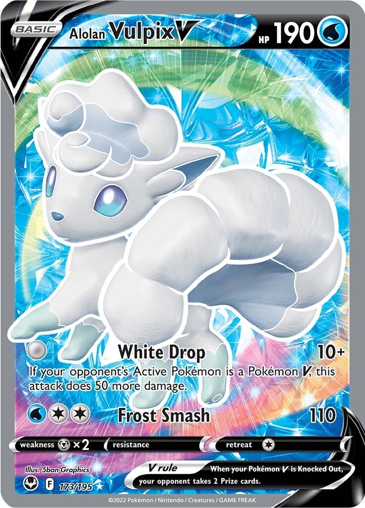 Alolan Vulpix V (173/195) [Sword & Shield: Silver Tempest] | Good Games North