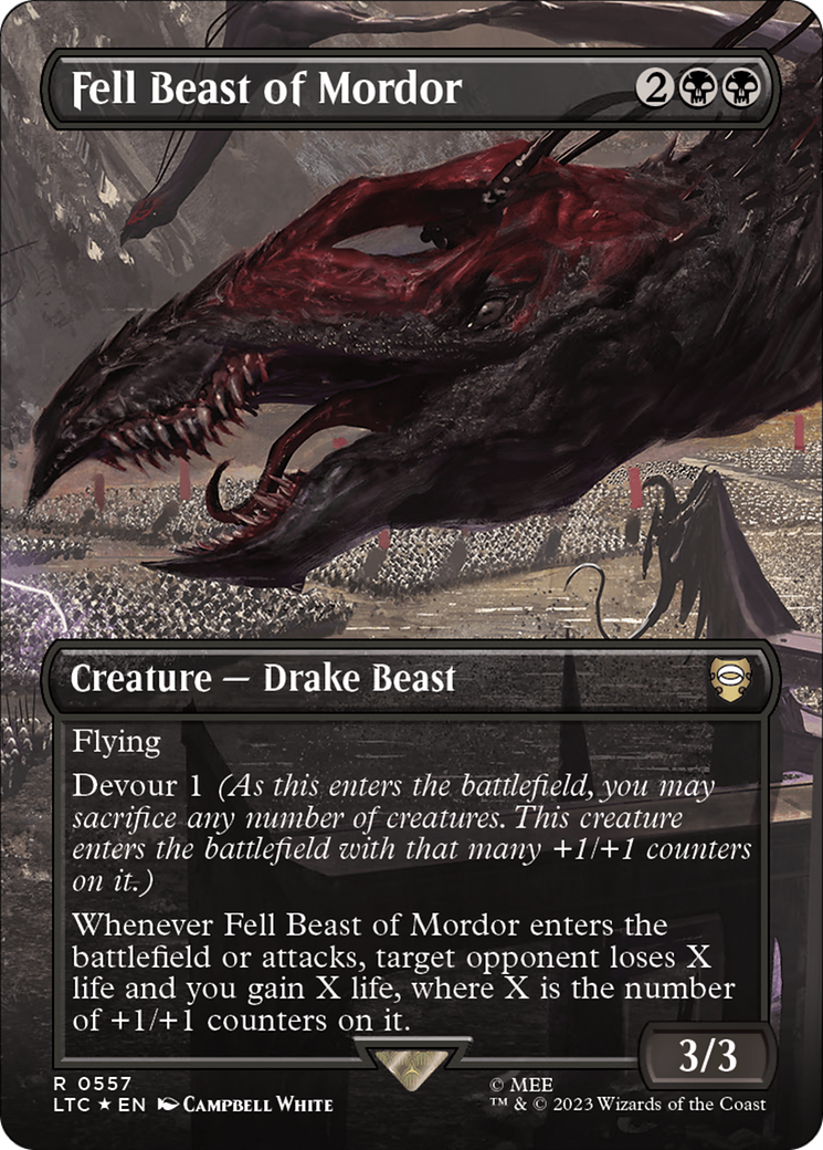 Fell Beast of Mordor (Borderless) (Surge Foil) [The Lord of the Rings: Tales of Middle-Earth Commander] | Good Games North