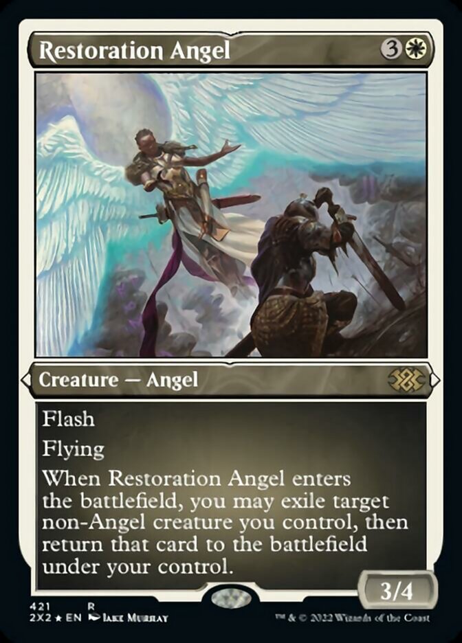 Restoration Angel (Foil Etched) [Double Masters 2022] | Good Games North