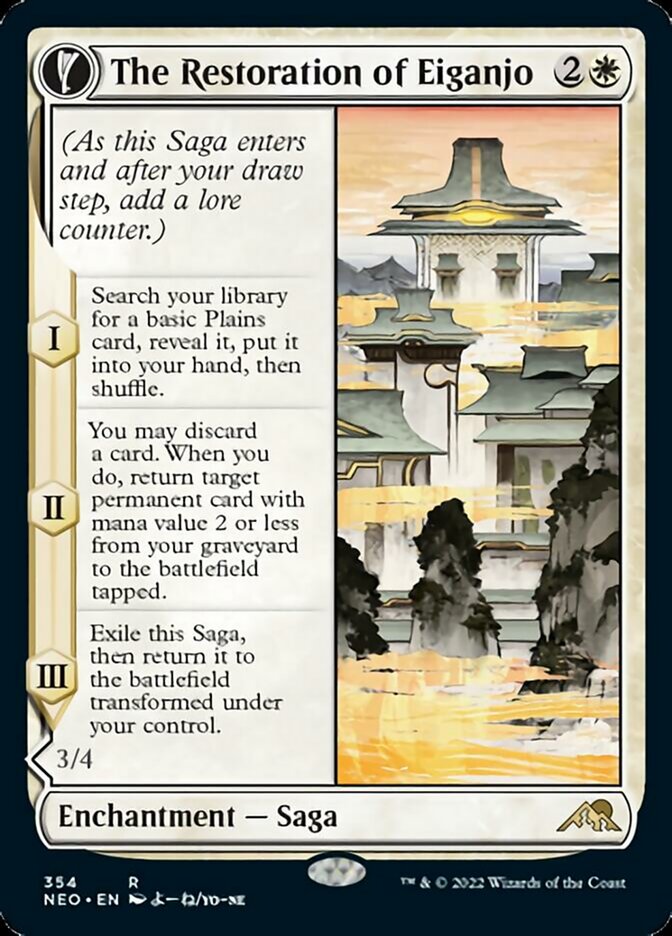 The Restoration of Eiganjo // Architect of Restoration (Showcase Soft Glow) [Kamigawa: Neon Dynasty] | Good Games North