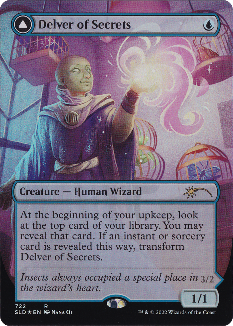 Delver of Secrets // Insectile Aberration (Borderless) [Secret Lair: From Cute to Brute] | Good Games North