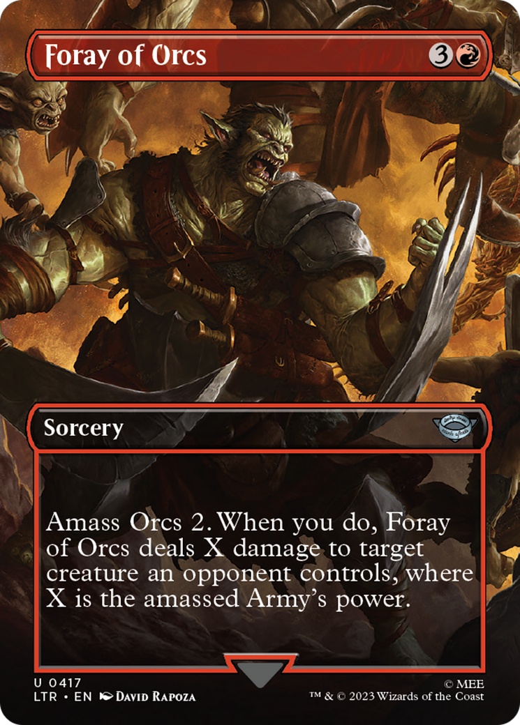 Foray of Orcs (Borderless Alternate Art) [The Lord of the Rings: Tales of Middle-Earth] | Good Games North