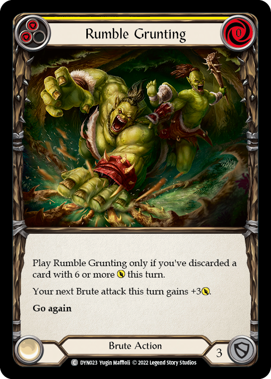 Rumble Grunting (Yellow) [DYN023] (Dynasty) | Good Games North