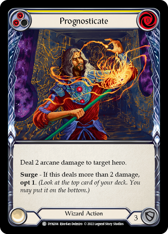 Prognosticate (Yellow) [DYN204] (Dynasty)  Rainbow Foil | Good Games North