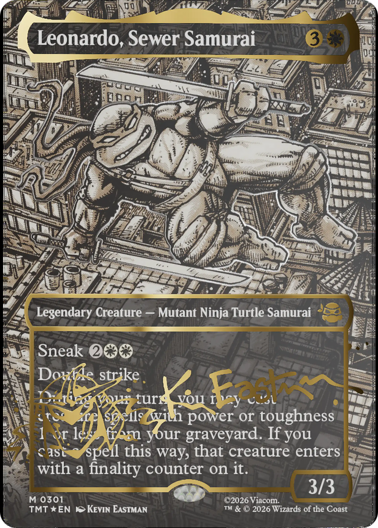 Leonardo, Sewer Samurai (Borderless) (Gold-Stamped Signature) [Teenage Mutant Ninja Turtles] | Good Games North