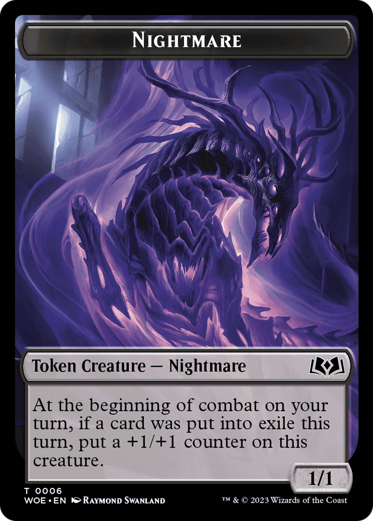 Nightmare // Food (0010) Double-Sided Token [Wilds of Eldraine Tokens] | Good Games North