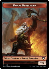 Elemental (0024) // Dwarf Berserker Double-Sided Token [Commander Masters Tokens] | Good Games North