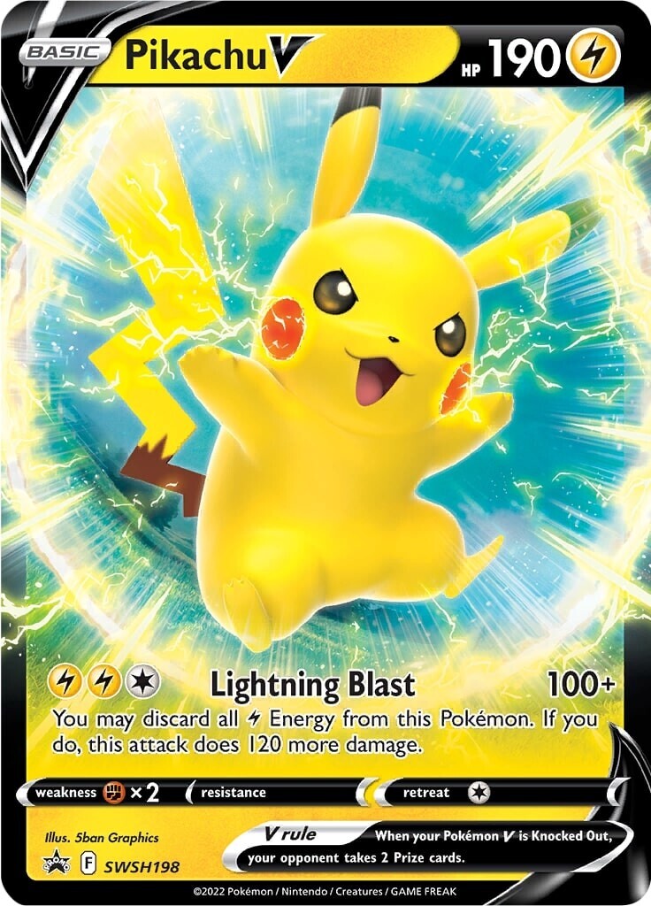 Pikachu V (SWSH198) (Jumbo Card) [Sword & Shield: Black Star Promos] | Good Games North