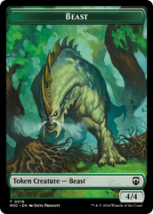 Beast (0016) (Ripple Foil) // Copy Double-Sided Token [Modern Horizons 3 Commander Tokens] | Good Games North