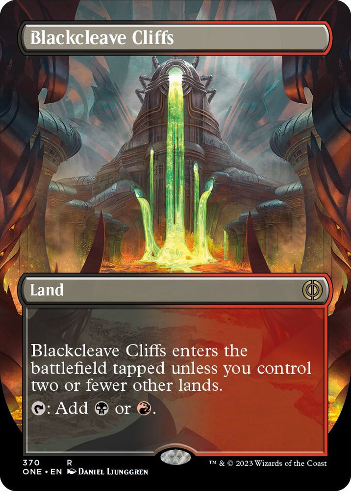 Blackcleave Cliffs Borderless (Phyrexia: All Will Be One)  - Foil | Good Games North