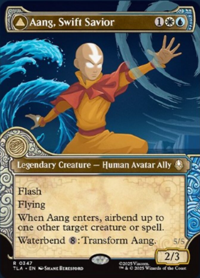 Aang, Swift Savior // Aang and La, Ocean's Fury 347 (Avatar: The Last Airbender)  - Showcase Foil | Good Games North