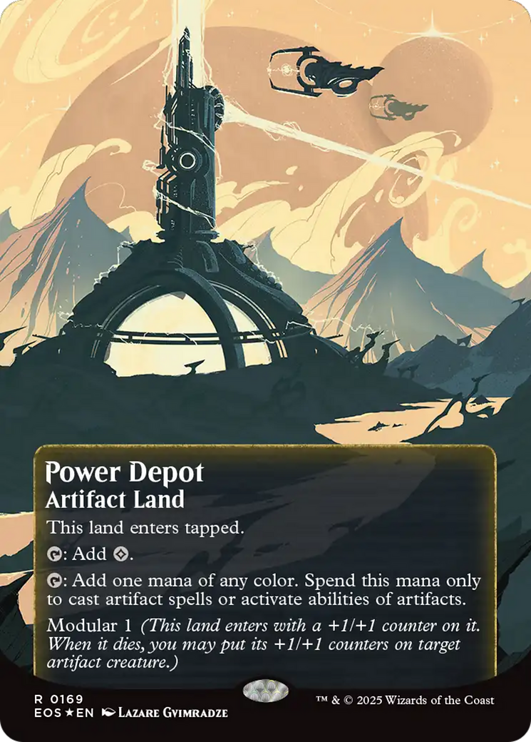 Power Depot (0169) (Borderless) (Galaxy Foil) [Edge of Eternities: Stellar Sights] | Good Games North