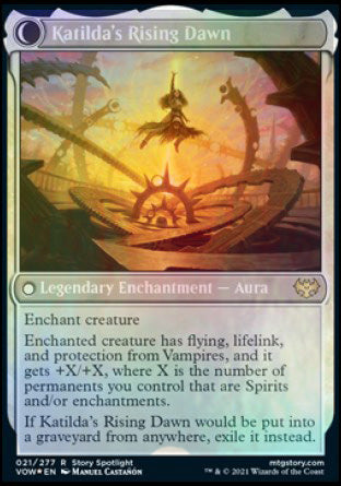 Katilda, Dawnhart Martyr // Katilda's Rising Dawn [Innistrad: Crimson Vow Prerelease Promos] | Good Games North