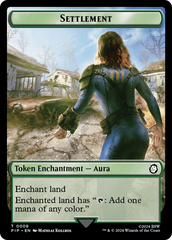 Settlement // Human Soldier Double-Sided Token [Fallout Tokens] | Good Games North
