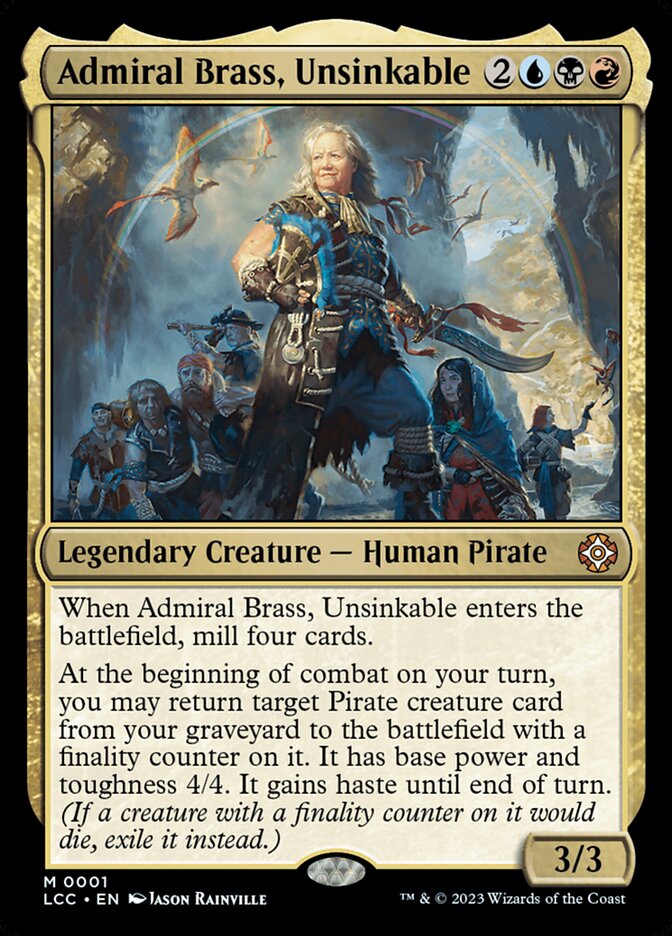 Admiral Brass, Unsinkable (Commander: The Lost Caverns of Ixalan)  - Foil | Good Games North