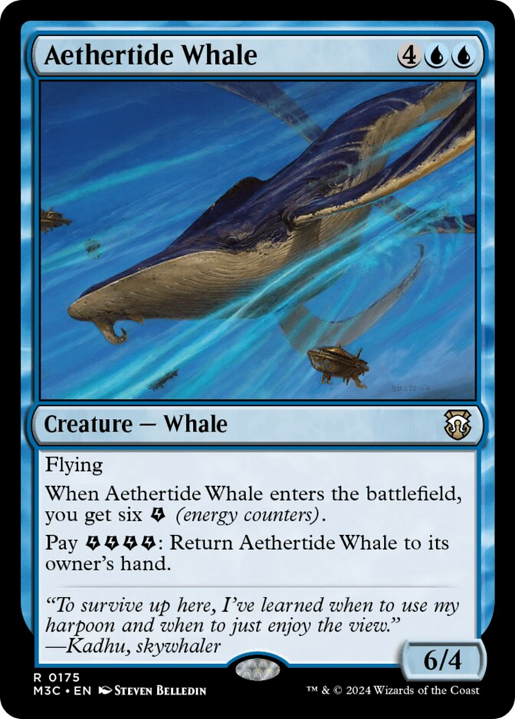 Aethertide Whale (Ripple Foil) [Modern Horizons 3 Commander] | Good Games North