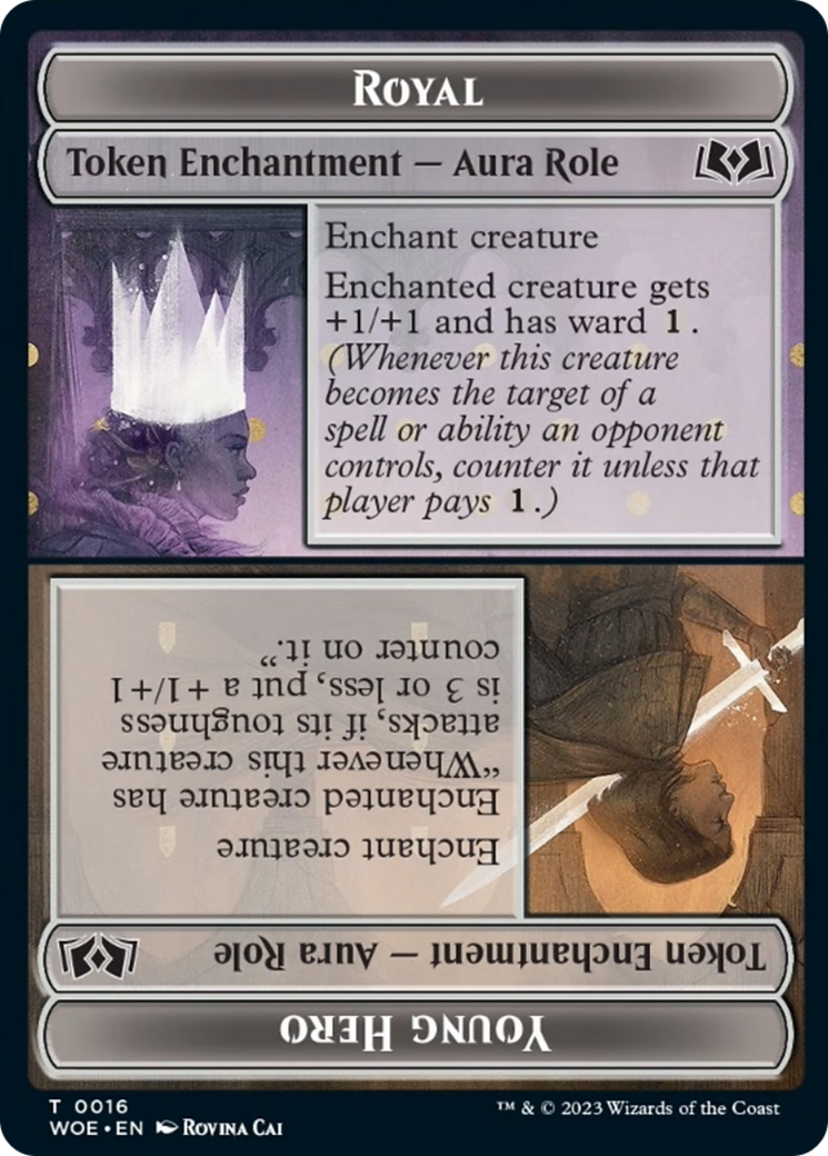 Royal Role // Young Hero Role Token [Wilds of Eldraine Tokens] | Good Games North