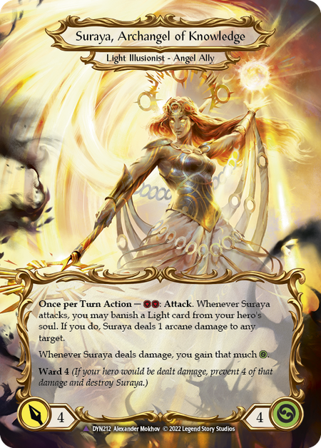 Invoke Suraya // Suraya, Archangel of Knowledge (Marvel) [DYN212] (Dynasty)  Cold Foil | Good Games North