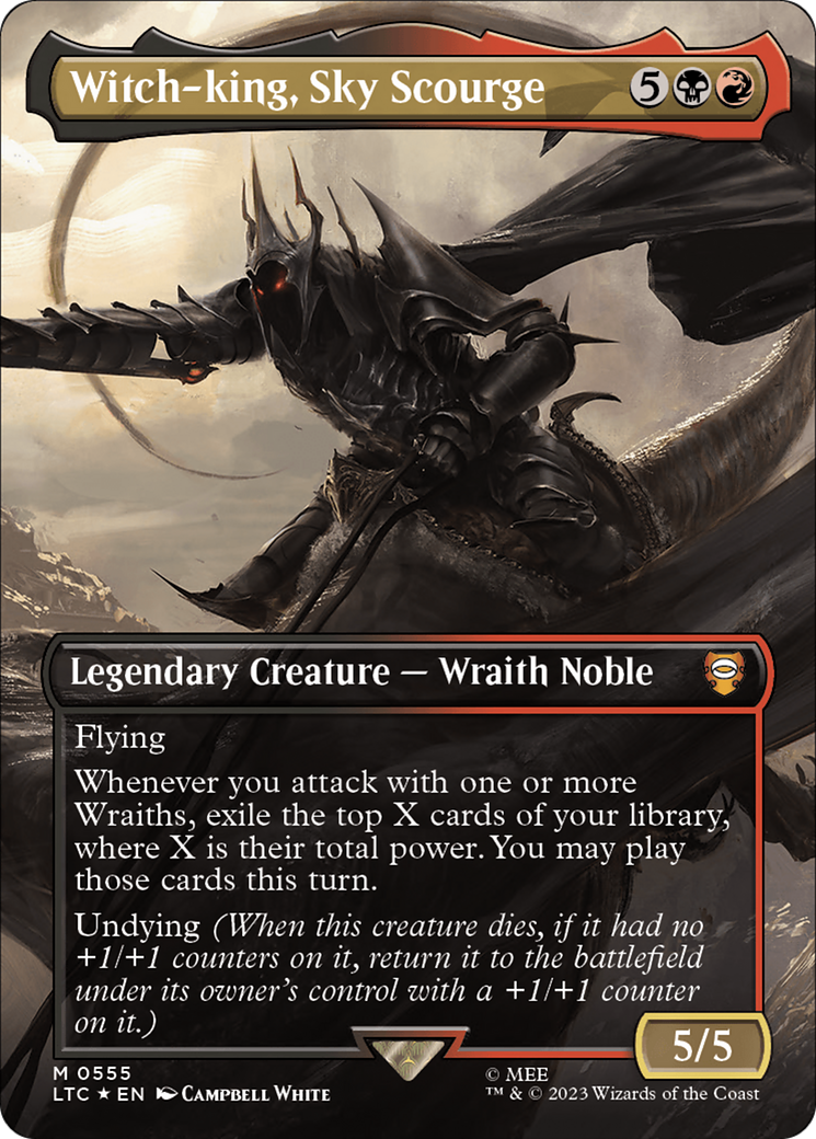Witch-king, Sky Scourge (Borderless) (Surge Foil) [The Lord of the Rings: Tales of Middle-Earth Commander] | Good Games North