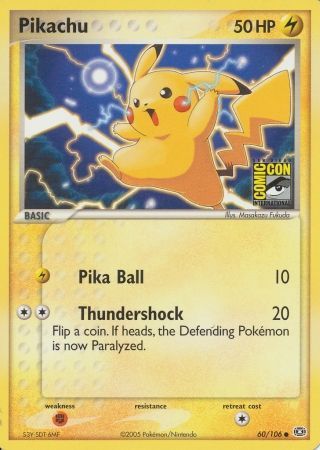 Pikachu (60/106) (2005 San Diego Comic Con) [Miscellaneous Cards] | Good Games North