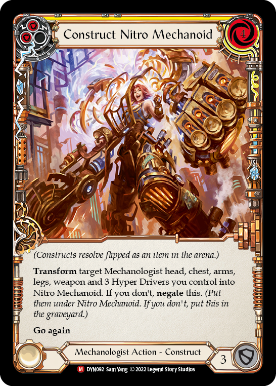 Construct Nitro Mechanoid // Nitro Mechanoid [DYN092] (Dynasty)  Cold Foil | Good Games North
