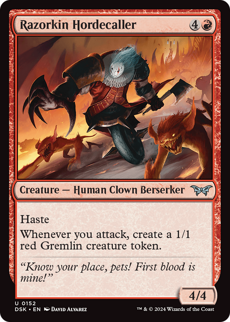Razorkin Hordecaller [Duskmourn: House of Horror] | Good Games North