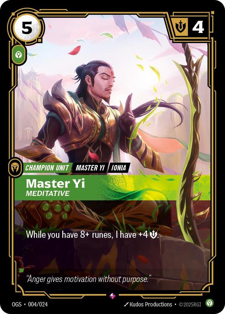 Master Yi Meditative (Origins: Proving Grounds)  | Good Games North