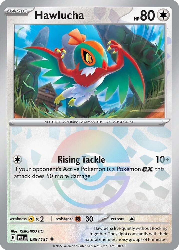 Hawlucha (089/131) (Poke Ball Pattern) [Scarlet & Violet: Prismatic Evolutions] | Good Games North