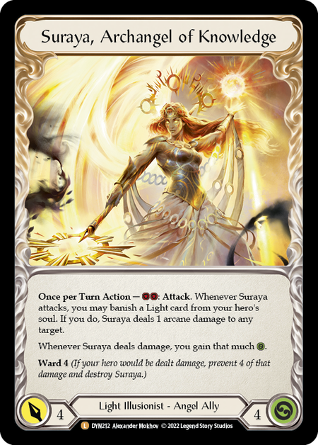 Invoke Suraya // Suraya, Archangel of Knowledge [DYN212] (Dynasty)  Cold Foil | Good Games North