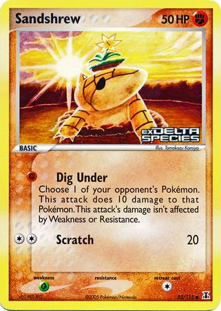 Sandshrew (82/113) (Stamped) [EX: Delta Species] | Good Games North