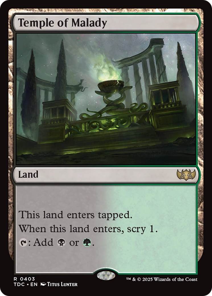 Temple of Malady [Tarkir: Dragonstorm Commander] | Good Games North