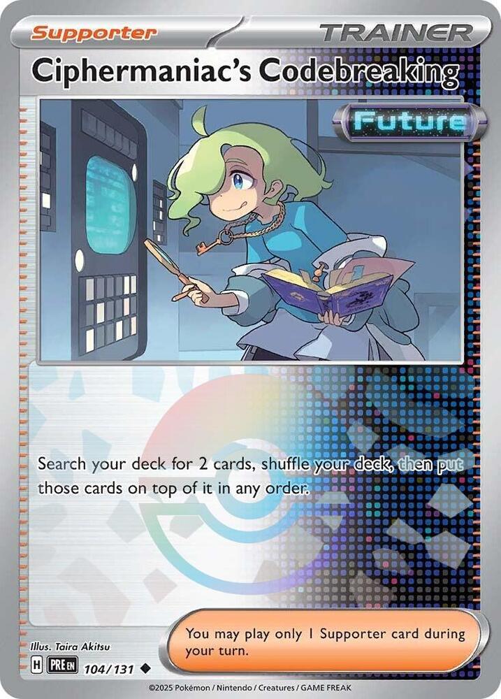 Ciphermaniac's Codebreaking (104/131) (Poke Ball Pattern) [Scarlet & Violet: Prismatic Evolutions] | Good Games North