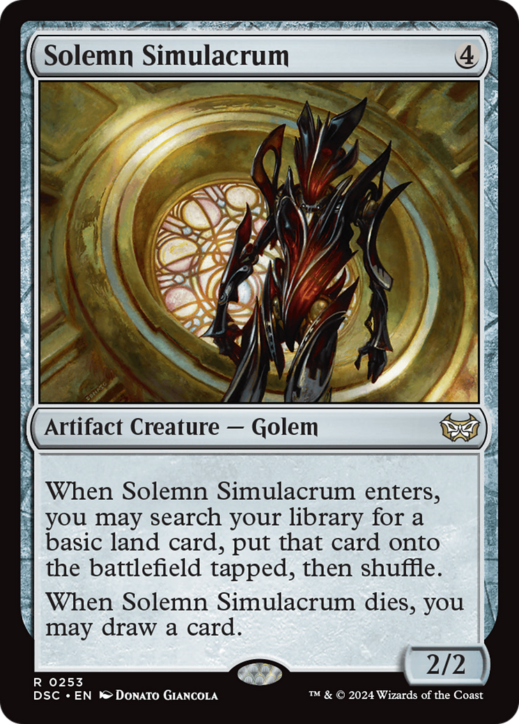 Solemn Simulacrum [Duskmourn: House of Horror Commander] | Good Games North