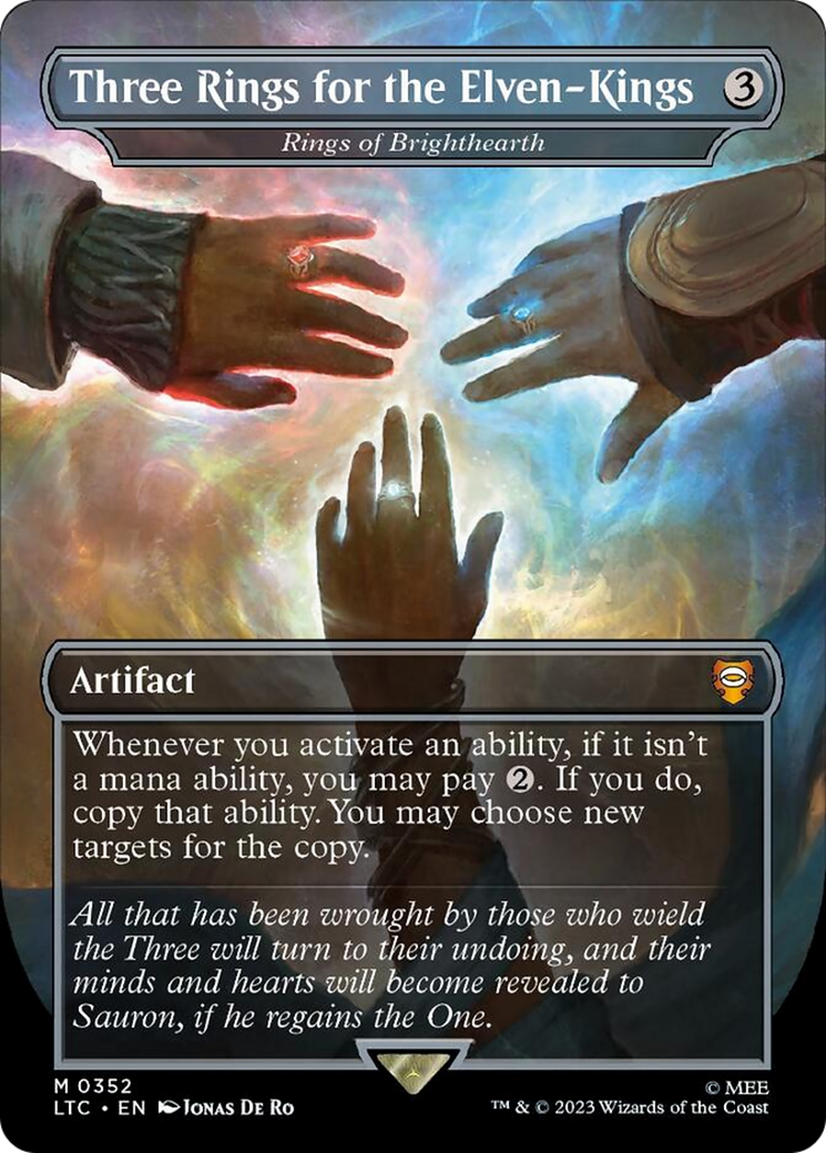 Three Rings for the Elven-Kings - Rings of Brighthearth (Surge Foil) [The Lord of the Rings: Tales of Middle-Earth Commander] | Good Games North