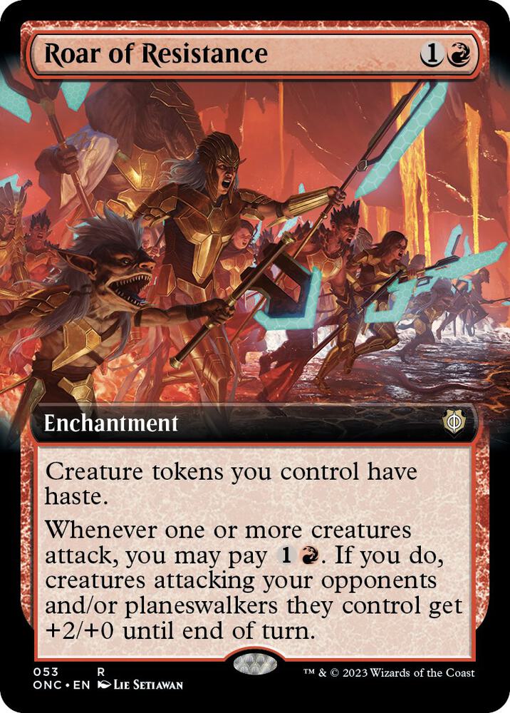 Roar of Resistance Extended Art (Commander: Phyrexia: All Will Be One)  | Good Games North